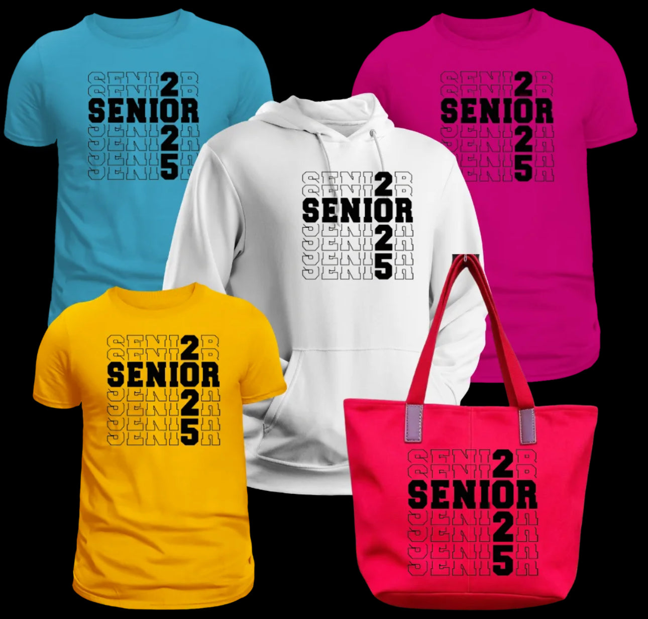 Senior 2025 T-Shirt, Long Sleeve, and Hoodie